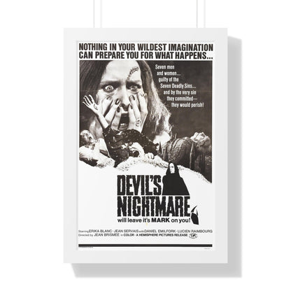 THE DEVIL'S NIGHTMARE 1971 - Framed Movie Poster-16″ x 24″-The Sticker Space