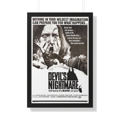 THE DEVIL'S NIGHTMARE 1971 - Framed Movie Poster-20" x 30"-The Sticker Space