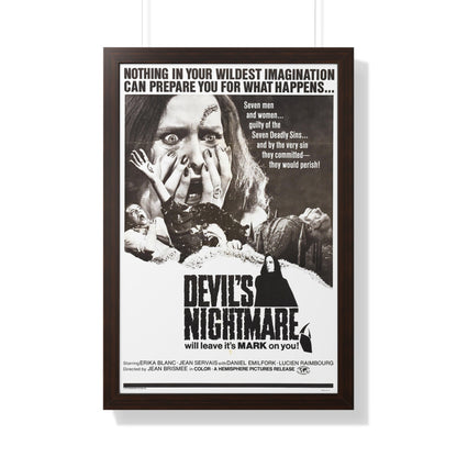 THE DEVIL'S NIGHTMARE 1971 - Framed Movie Poster-20" x 30"-The Sticker Space