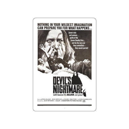 THE DEVIL'S NIGHTMARE 1971 Movie Poster STICKER Vinyl Die-Cut Decal-White-The Sticker Space