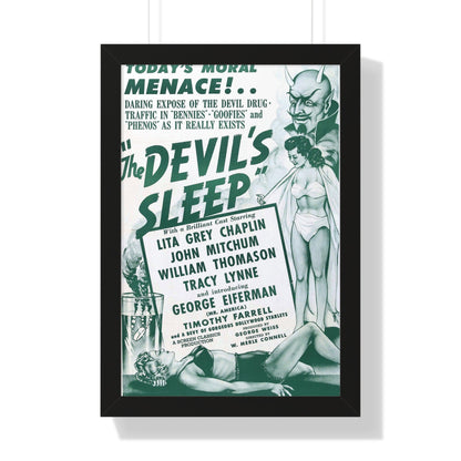 THE DEVIL'S SLEEP 1949 - Framed Movie Poster-16″ x 24″-The Sticker Space