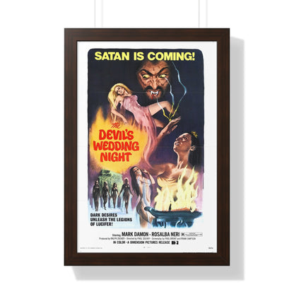 THE DEVIL'S WEDDING NIGHT 1973 - Framed Movie Poster-16″ x 24″-The Sticker Space