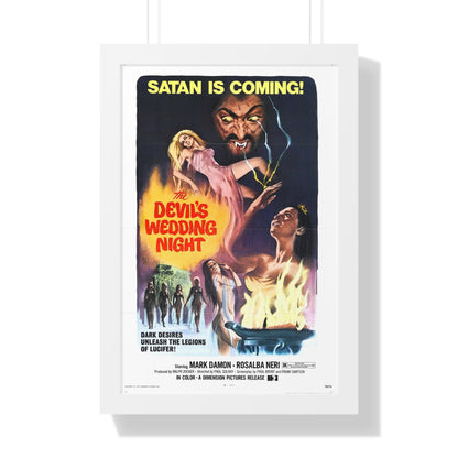 THE DEVIL'S WEDDING NIGHT 1973 - Framed Movie Poster-16″ x 24″-The Sticker Space