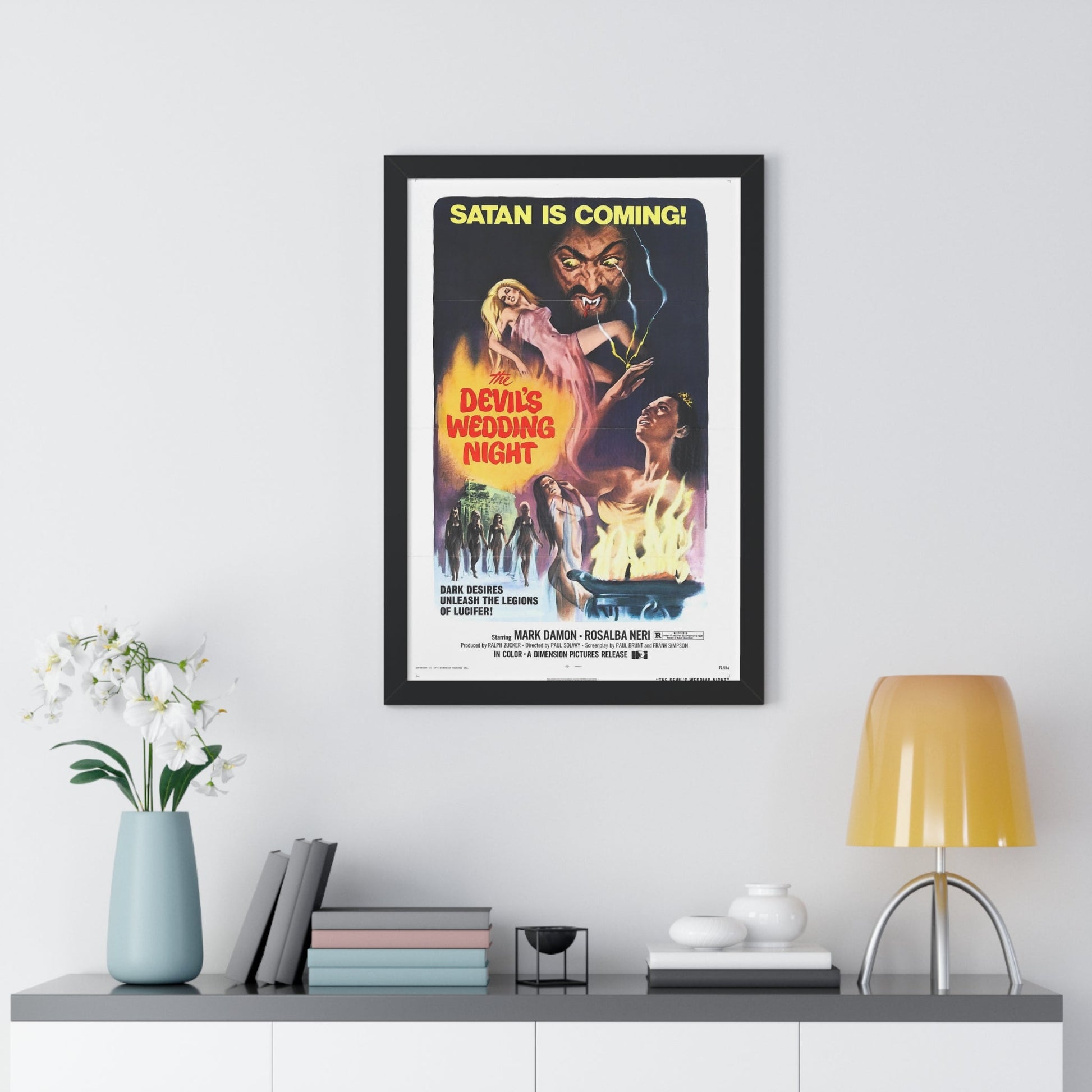 THE DEVIL'S WEDDING NIGHT 1973 - Framed Movie Poster-The Sticker Space