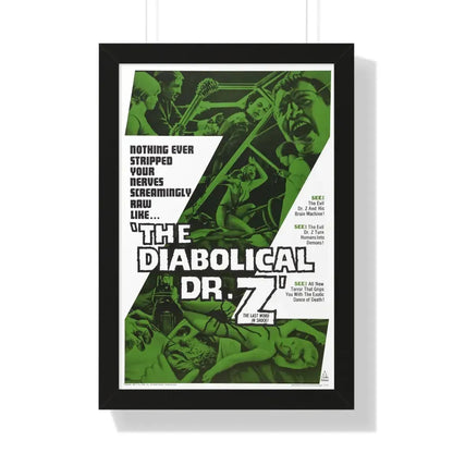 THE DIABOLICAL DR. Z 1966 - Framed Movie Poster 16″ x 24″ Black - The Sticker Space