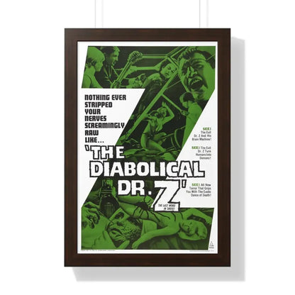 THE DIABOLICAL DR. Z 1966 - Framed Movie Poster 16″ x 24″ Walnut - The Sticker Space