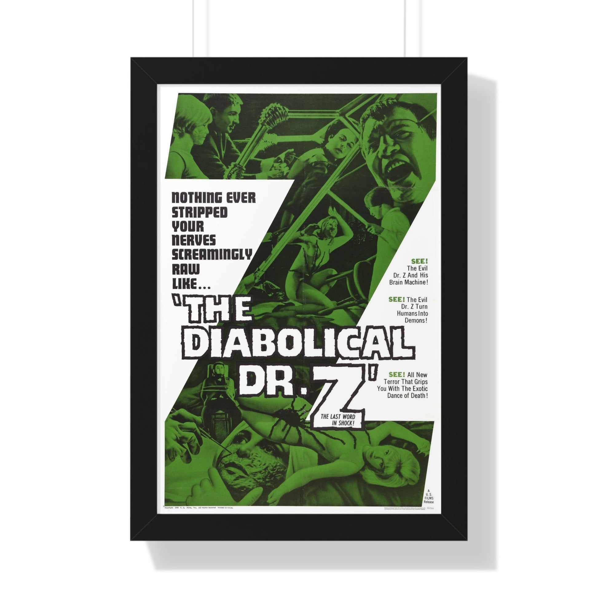 THE DIABOLICAL DR. Z 1966 - Framed Movie Poster-16″ x 24″-The Sticker Space