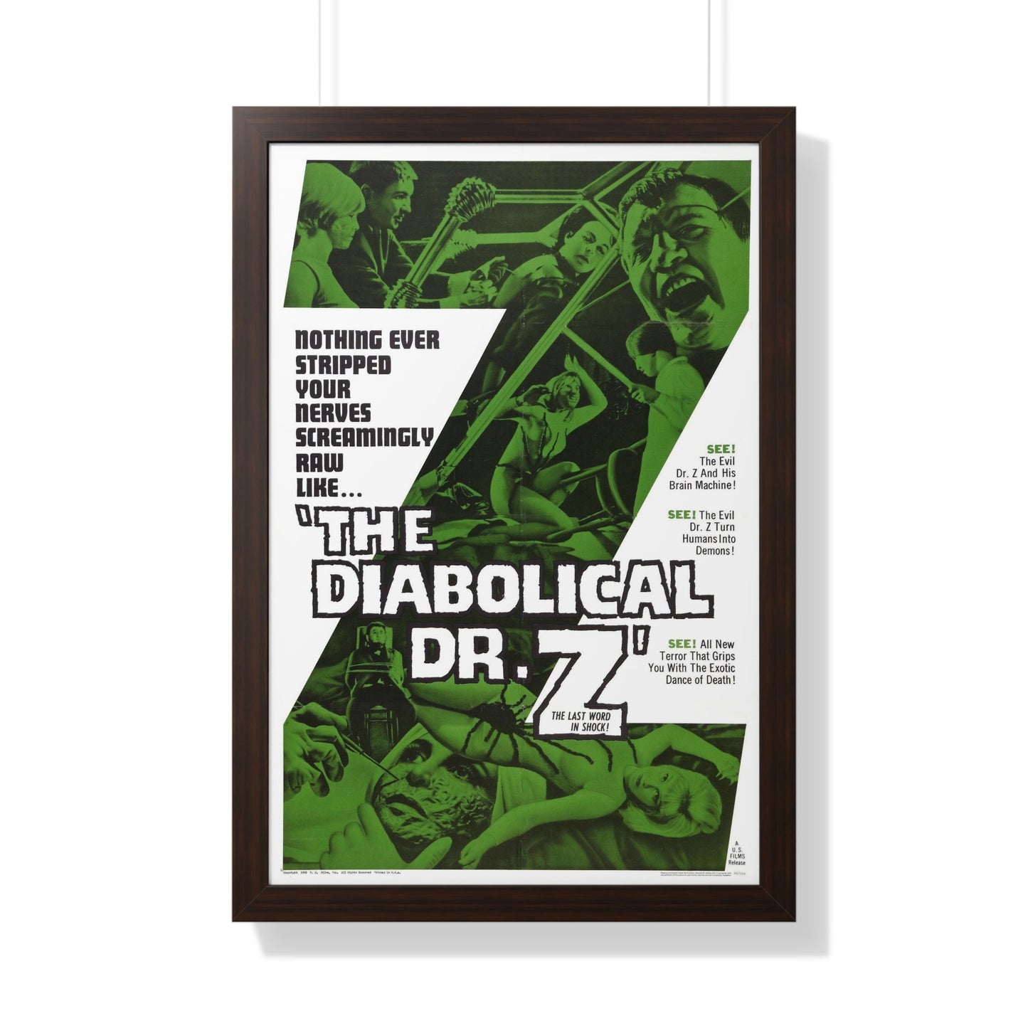 THE DIABOLICAL DR. Z 1966 - Framed Movie Poster-20" x 30"-The Sticker Space