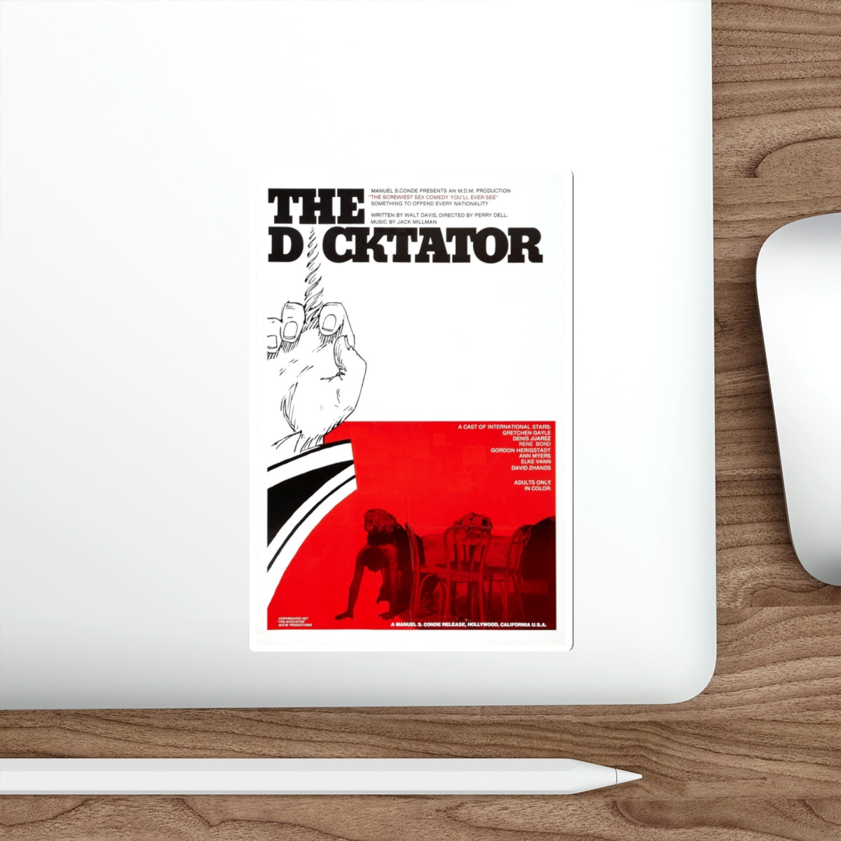 THE DICKTATOR 1974 Movie Poster STICKER Vinyl Die-Cut Decal-The Sticker Space