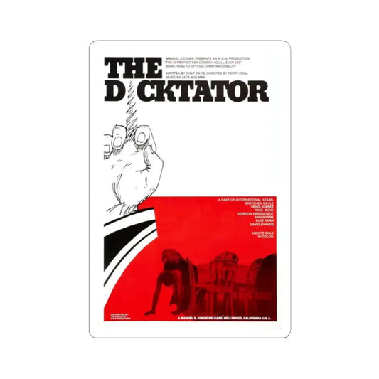 THE DICKTATOR 1974 Movie Poster - STICKER Vinyl Kiss-Cut Decal 2 Inch White - The Sticker Space