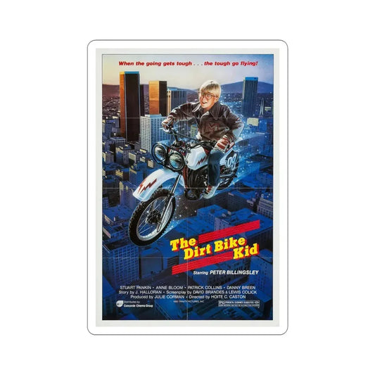 The Dirt Bike Kid 1985 Movie Poster STICKER Vinyl Die-Cut Decal 6 Inch - The Sticker Space