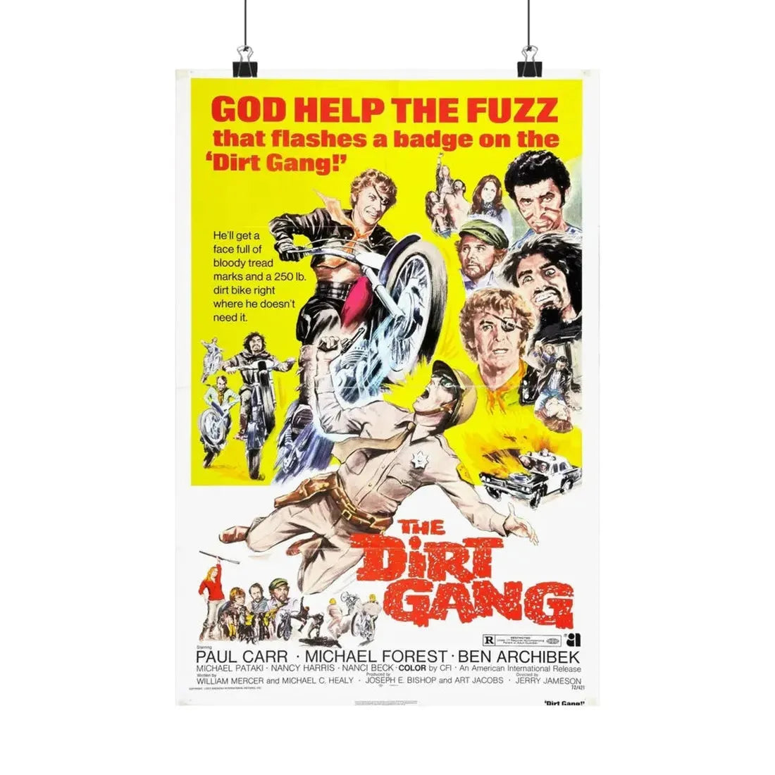 THE DIRT GANG 1972 - Paper Movie Poster 12″ x 18″ Matte - The Sticker Space