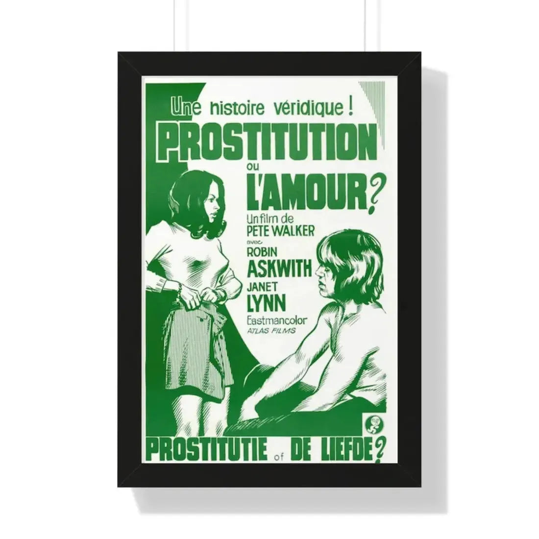 THE DIRTIEST GIRL I'VE EVER MET (BELGIAN) 1970 - Framed Movie Poster 16″ x 24″ Black - The Sticker Space