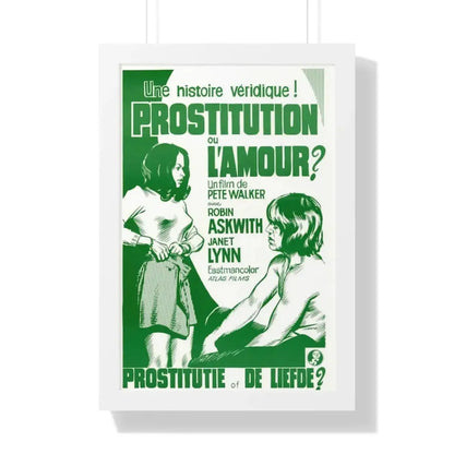 THE DIRTIEST GIRL I'VE EVER MET (BELGIAN) 1970 - Framed Movie Poster 16″ x 24″ White - The Sticker Space