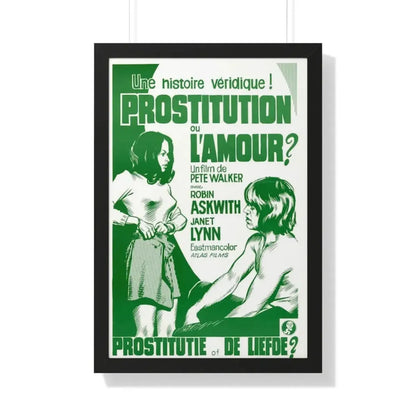 THE DIRTIEST GIRL I'VE EVER MET (BELGIAN) 1970 - Framed Movie Poster 20" x 30" Black - The Sticker Space
