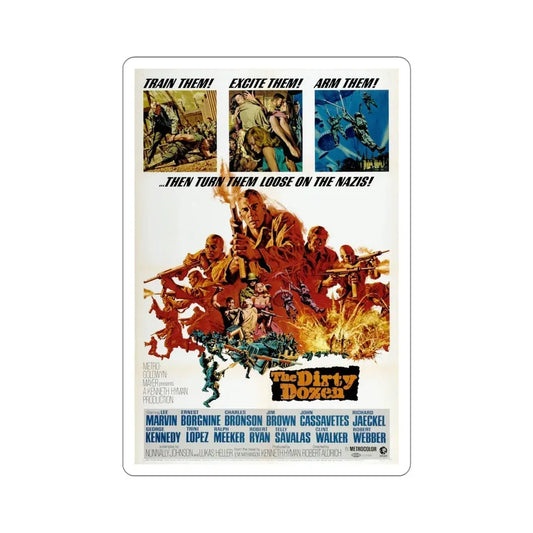 The Dirty Dozen 1967 Movie Poster STICKER Vinyl Die-Cut Decal 6 Inch - The Sticker Space