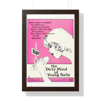 THE DIRTY MIND OF YOUNG SALLY 1973 - Framed Movie Poster 16″ x 24″ Walnut - The Sticker Space