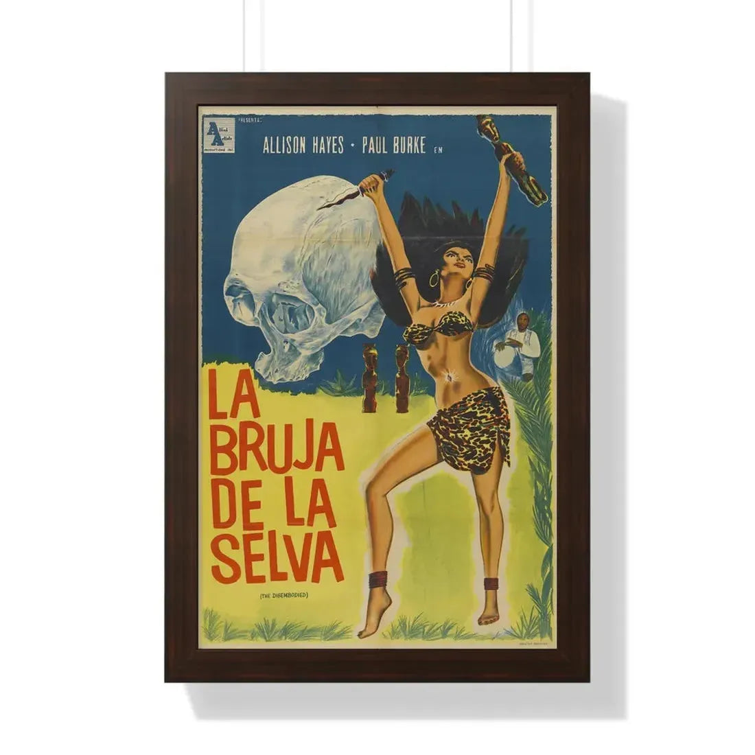 THE DISEMBODIED 1957 - Framed Movie Poster 16″ x 24″ Walnut - The Sticker Space