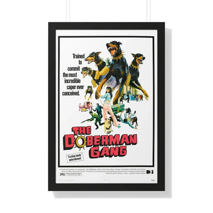 THE DOBERMAN GANG 1972 - Framed Movie Poster 20" x 30" Black - The Sticker Space
