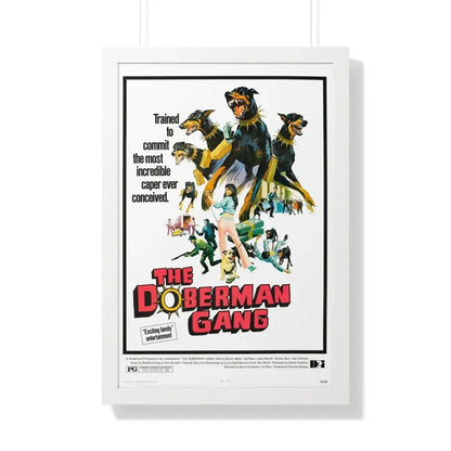 THE DOBERMAN GANG 1972 - Framed Movie Poster 20" x 30" White - The Sticker Space