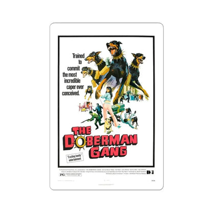 THE DOBERMAN GANG 1972 Movie Poster - STICKER Vinyl Kiss-Cut Decal 6 Inch White - The Sticker Space