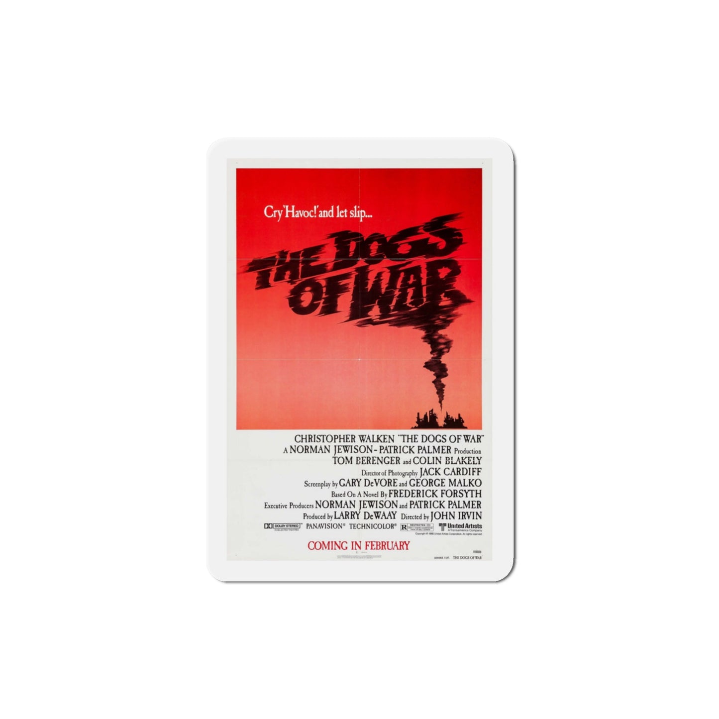 The Dogs of War 1981 Movie Poster Die-Cut Magnet-3" x 3"-The Sticker Space