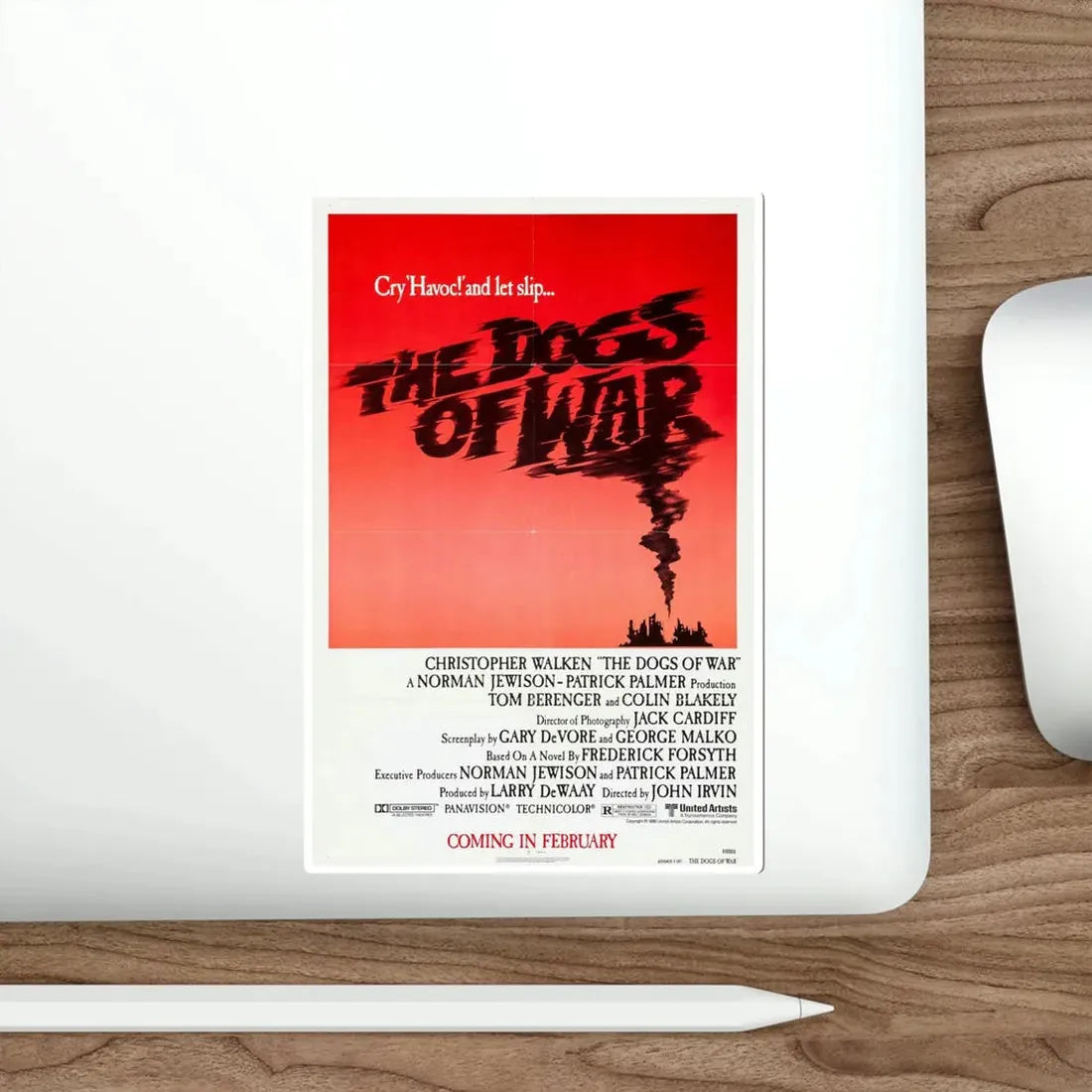 The Dogs of War 1981 Movie Poster STICKER Vinyl Die-Cut Decal - The Sticker Space