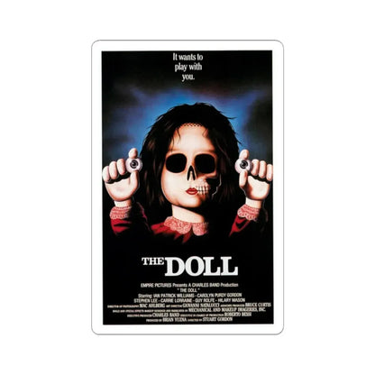 THE DOLL (DOLLS) 1986 Movie Poster - STICKER Vinyl Kiss-Cut Decal 2 Inch White - The Sticker Space