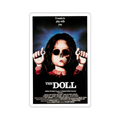 THE DOLL (DOLLS) 1986 Movie Poster - STICKER Vinyl Kiss-Cut Decal 3 Inch White - The Sticker Space