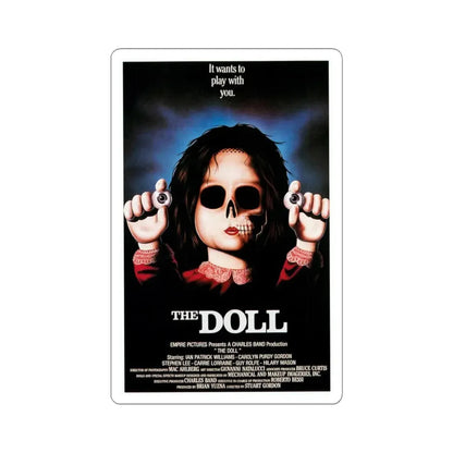 THE DOLL (DOLLS) 1986 Movie Poster - STICKER Vinyl Kiss-Cut Decal 6 Inch White - The Sticker Space