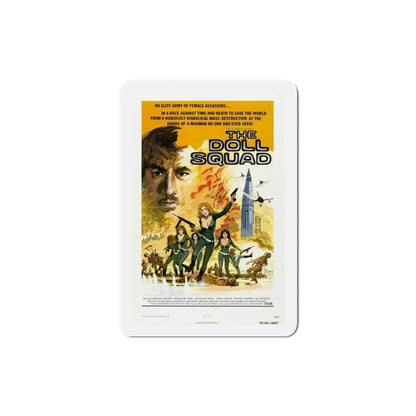 The Doll Squad 1973 Movie Poster Refrigerator Magnet 3 Inch - The Sticker Space