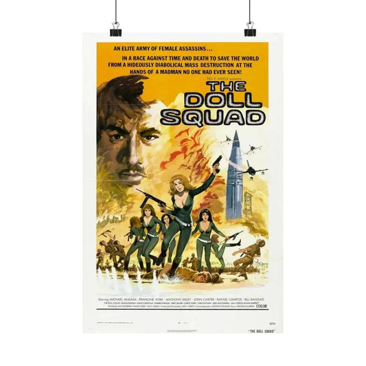 THE DOLL SQUAD 1973 - Paper Movie Poster 12″ x 18″ Matte - The Sticker Space