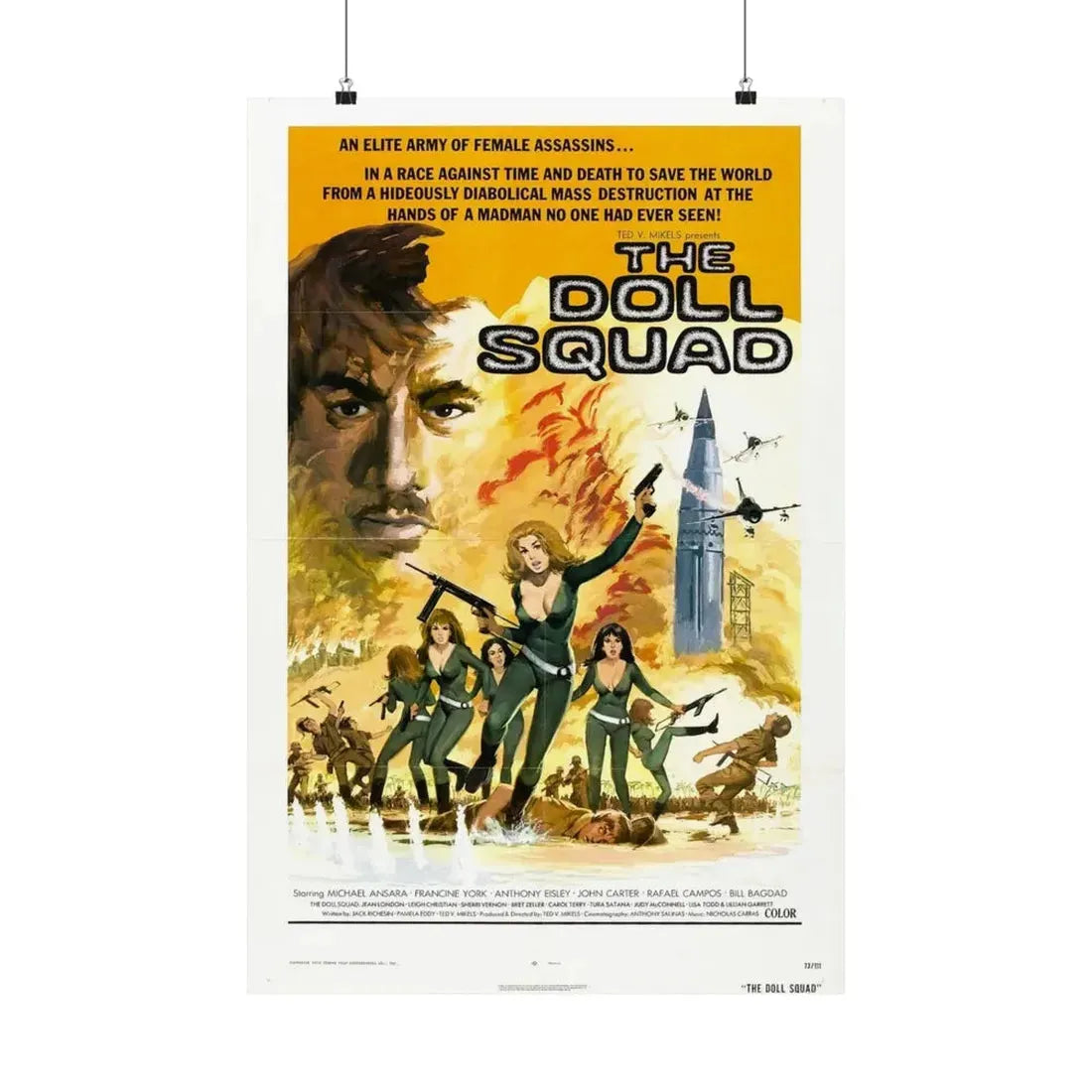 THE DOLL SQUAD 1973 - Paper Movie Poster 20″ x 30″ Matte - The Sticker Space