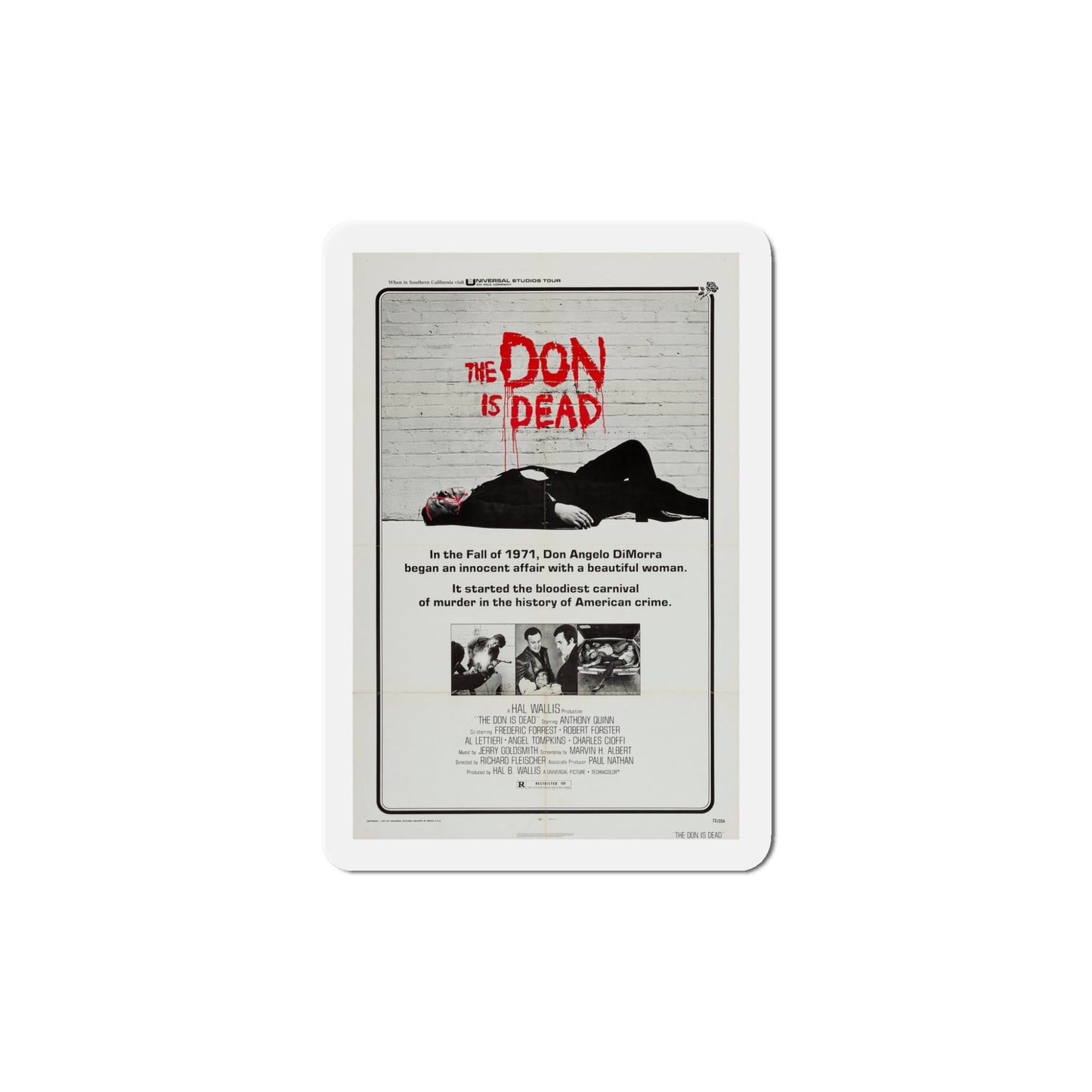 The Don Is Dead 1973 Movie Poster Die-Cut Magnet-5" x 5"-The Sticker Space