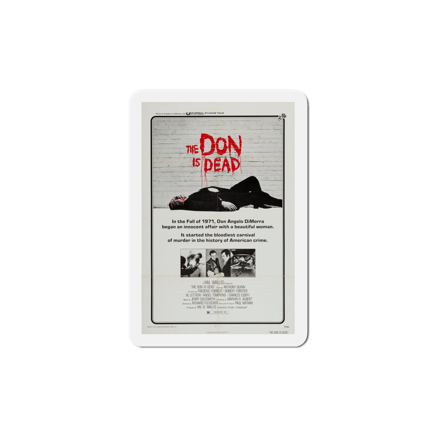 The Don Is Dead 1973 Movie Poster Die-Cut Magnet-6 × 6"-The Sticker Space