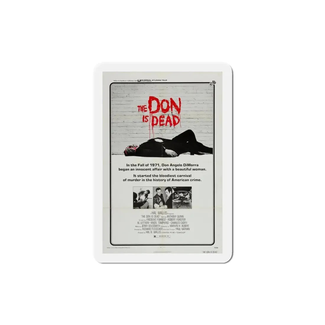 The Don Is Dead 1973 Movie Poster Refrigerator Magnet 3 Inch - The Sticker Space