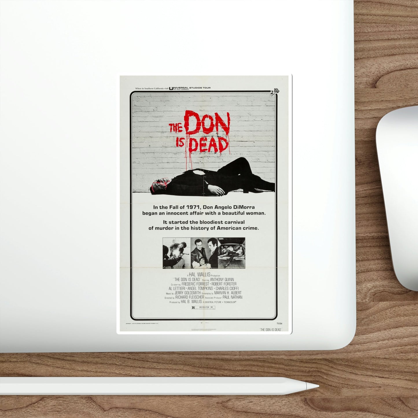 The Don Is Dead 1973 Movie Poster STICKER Vinyl Die-Cut Decal-The Sticker Space