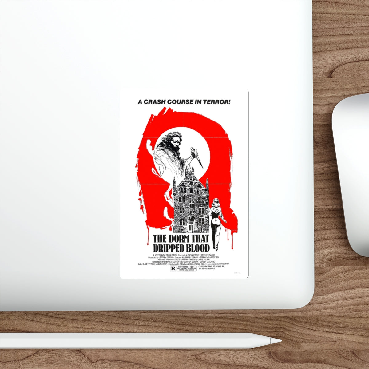 THE DORM THAT DRIPPED BLOOD 1982 Movie Poster STICKER Vinyl Die-Cut Decal-The Sticker Space