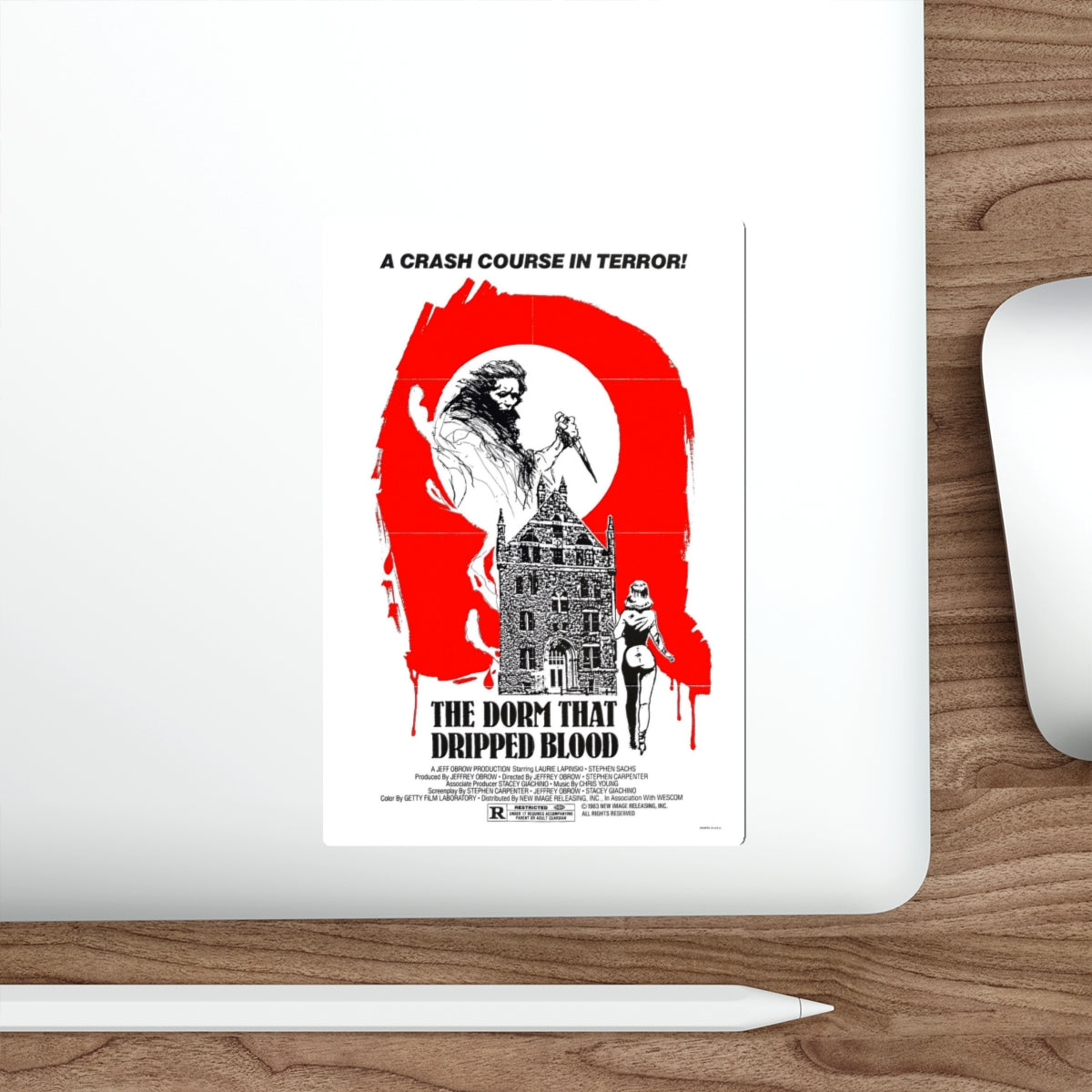 THE DORM THAT DRIPPED BLOOD 1982 Movie Poster STICKER Vinyl Die-Cut Decal-The Sticker Space