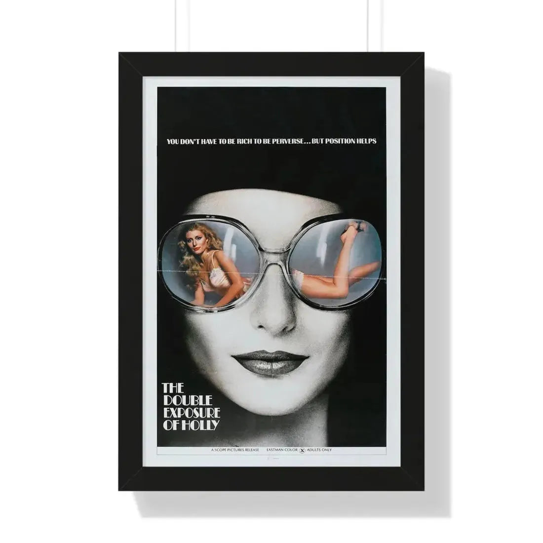 THE DOUBLE EXPOSURE OF HOLLY 1976 - Framed Movie Poster 16″ x 24″ Black - The Sticker Space