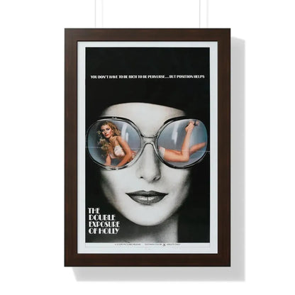 THE DOUBLE EXPOSURE OF HOLLY 1976 - Framed Movie Poster 16″ x 24″ Walnut - The Sticker Space