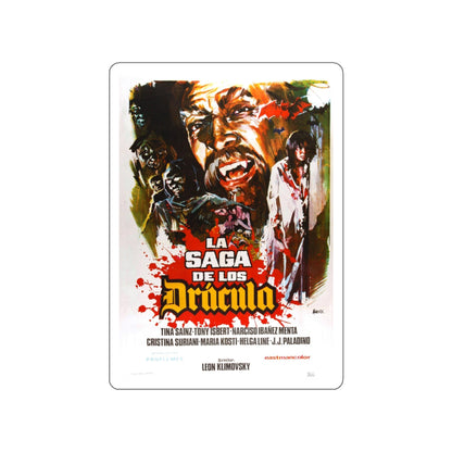 THE DRACULA SAGA 1972 Movie Poster STICKER Vinyl Die-Cut Decal-White-The Sticker Space