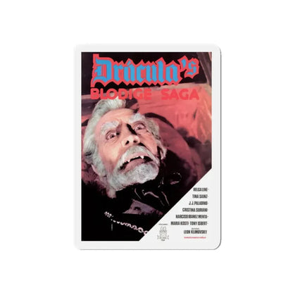 THE DRACULA SAGA (DANISH) 1972 Movie Poster - Refrigerator Magnet 3 Inch Die-Cut - The Sticker Space