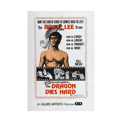 THE DRAGON DIES HARD 1974 - Paper Movie Poster - The Sticker Space