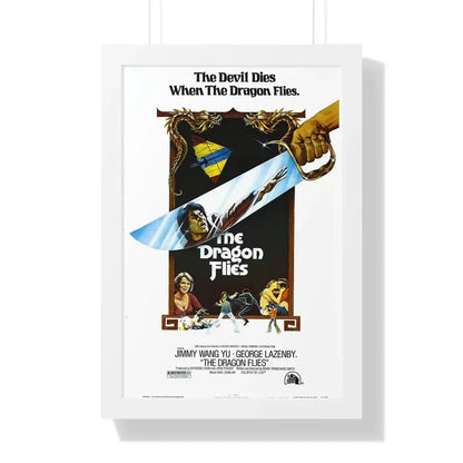 THE DRAGON FLIES (THE MAN FROM HONG KONG) 1975 - Framed Movie Poster 16″ x 24″ White - The Sticker Space
