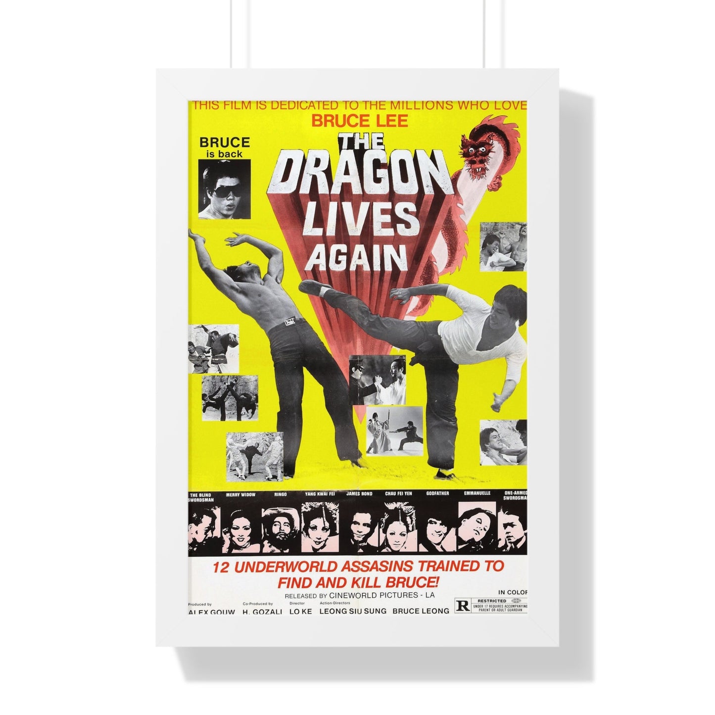 THE DRAGON LIVES AGAIN 1977 - Framed Movie Poster-16″ x 24″-The Sticker Space