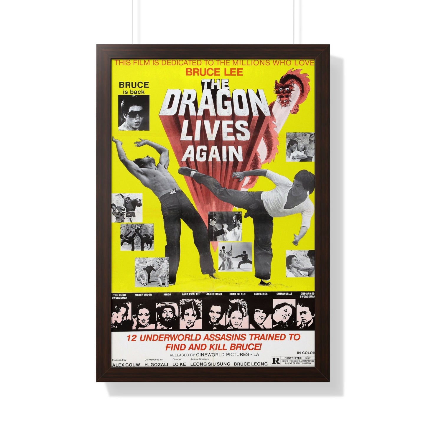 THE DRAGON LIVES AGAIN 1977 - Framed Movie Poster-20" x 30"-The Sticker Space