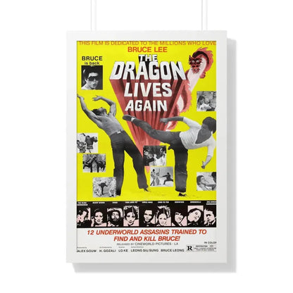 THE DRAGON LIVES AGAIN 1977 - Framed Movie Poster 20" x 30" White - The Sticker Space