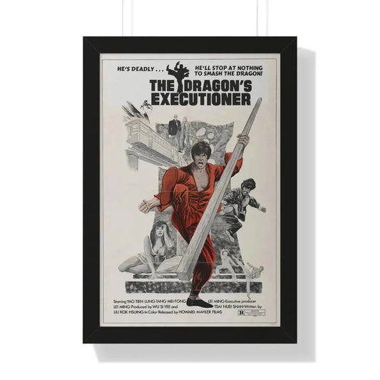 THE DRAGON'S EXECUTIONER 1972 - Framed Movie Poster 16″ x 24″ Black - The Sticker Space