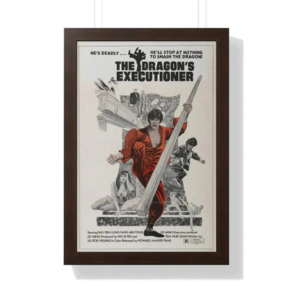THE DRAGON'S EXECUTIONER 1972 - Framed Movie Poster 16″ x 24″ Walnut - The Sticker Space